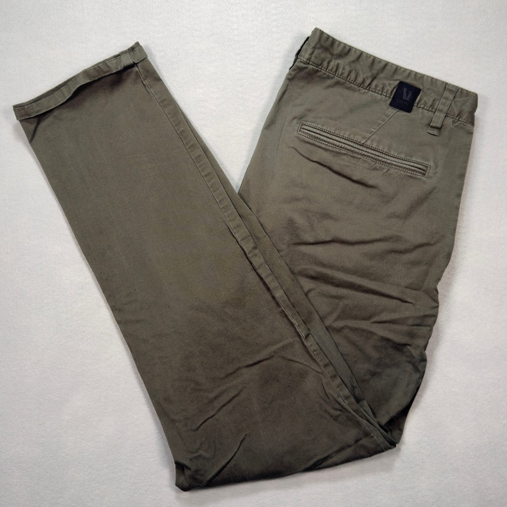 Vuori Colins Chino Pants Men 34 (35" X 28 3/4") Slim Dark Olive Stretch Straight